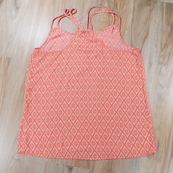 🔹️Pink Rose Orange Strappy Lightweight Tanktop Large - Picture 2 of 10